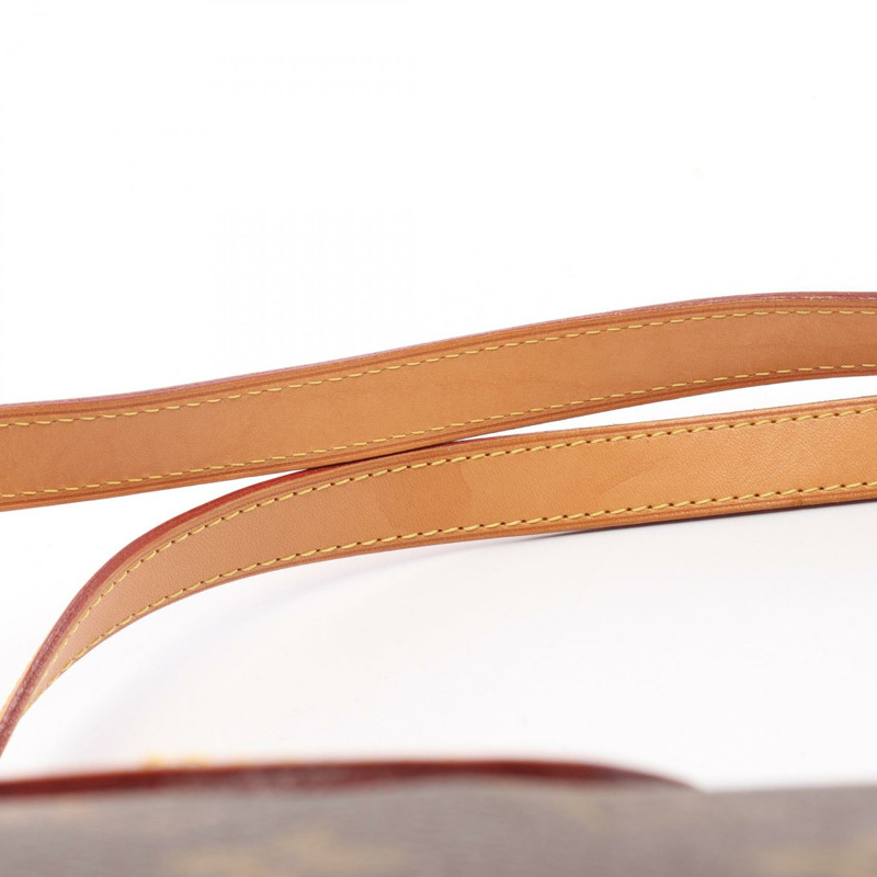 LOUIS VUITTON Stresa PM 單肩包 M51186 Monogram 皮革 棕色 二手-8