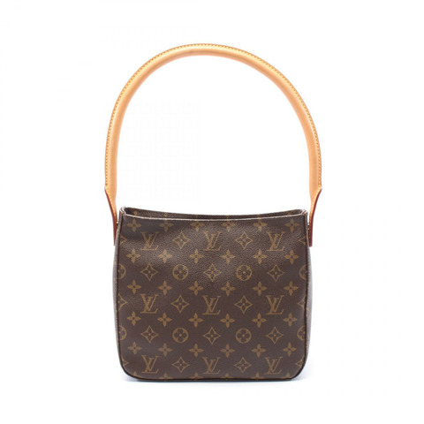 LOUIS VUITTON Looping MM 單肩包 M51146 Monogram 皮革棕色二手 LV