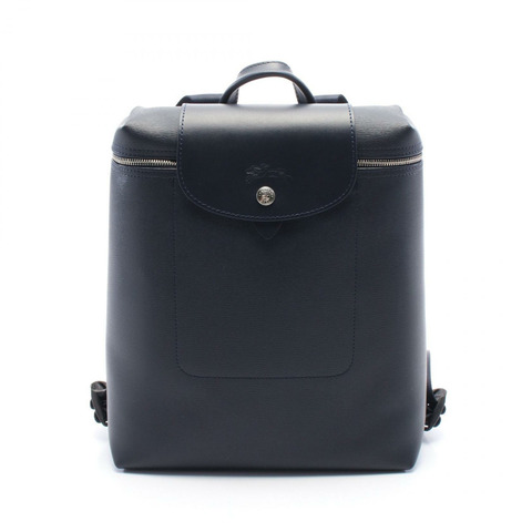 Longchamp Le Pliage City M 背包 L1699HYQ556 PVC 塗層帆布皮革海軍藍 全新 女款