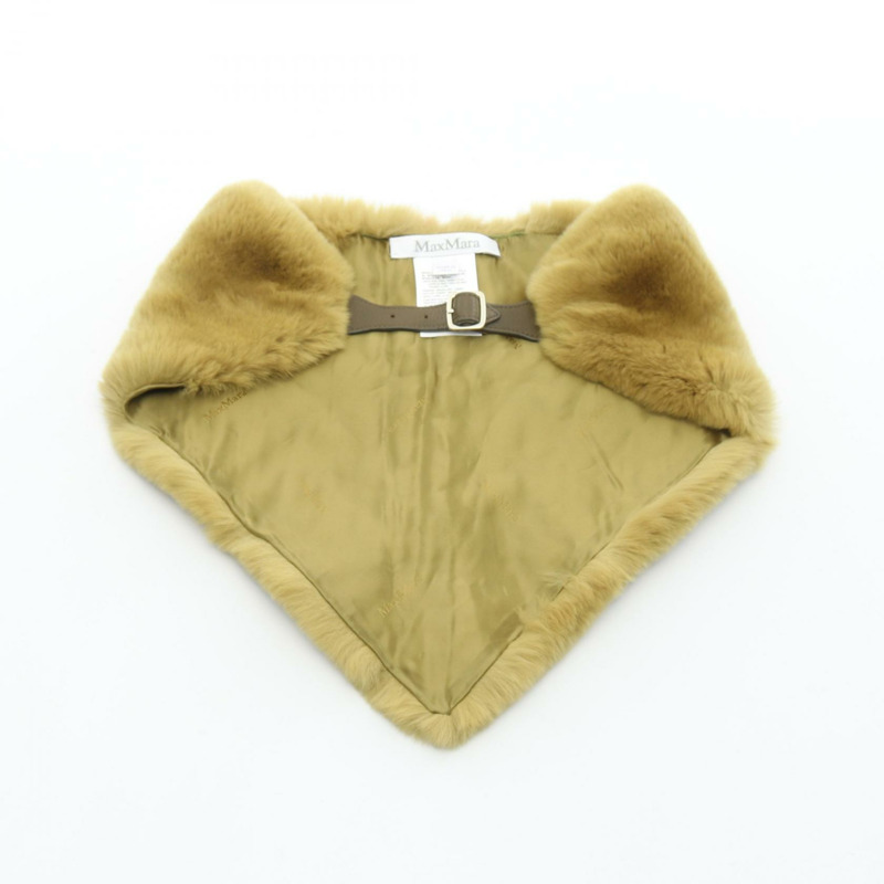 MAX MARA 圍巾 15860169 兔子毛 綠色 二手 女士-0