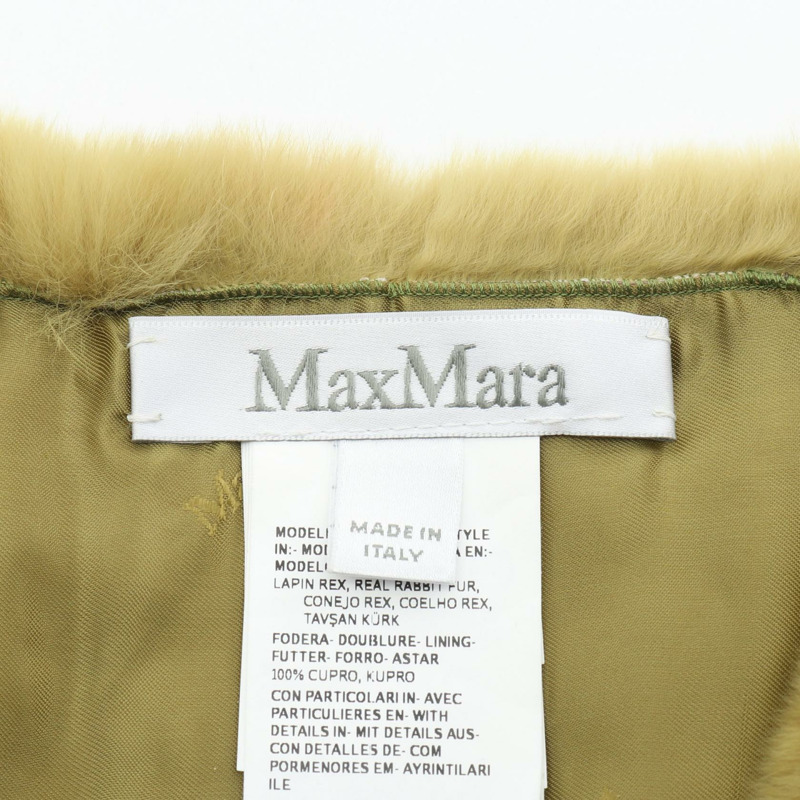 MAX MARA 圍巾 15860169 兔子毛 綠色 二手 女士-1