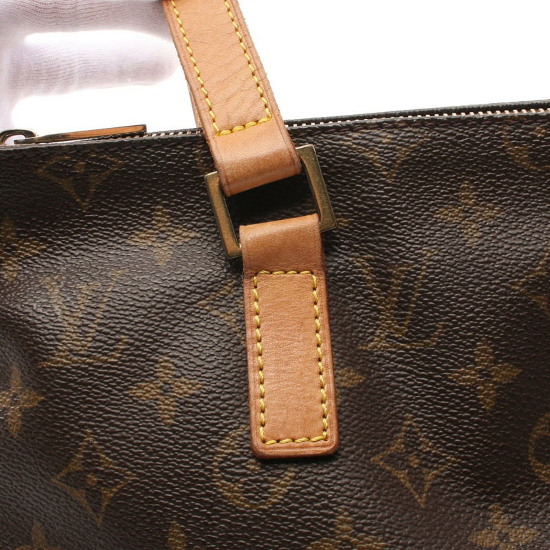 LOUIS VUITTON Cabas 鋼琴單肩包 M51148 Monogram 帆布皮革棕色二手-8