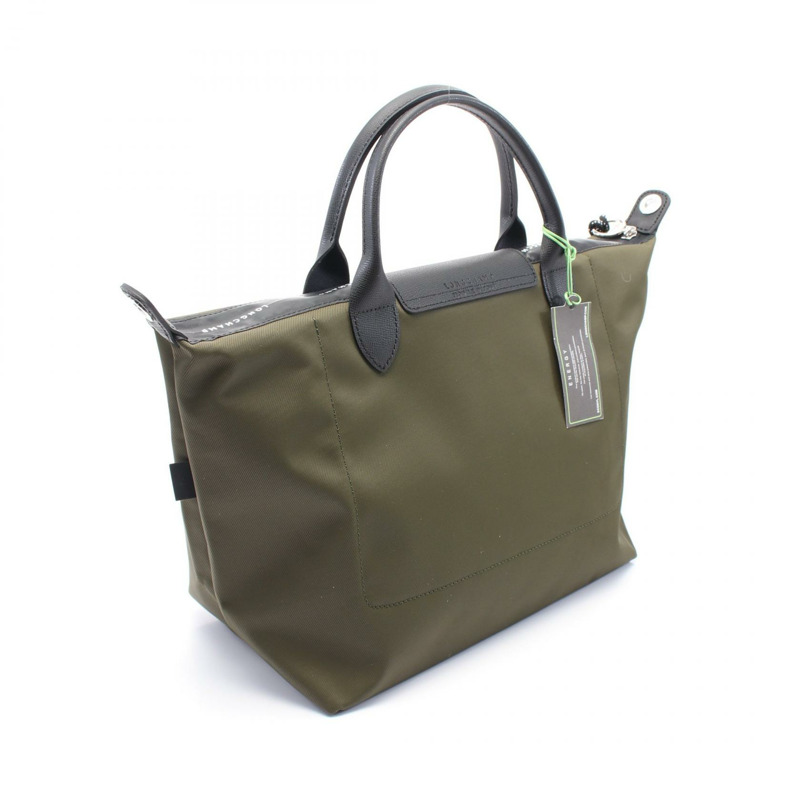 Longchamp Le Pliage Energy L 頂部手把托特包 L1515HSR892 帆布皮革卡其色黑色全新女款-1
