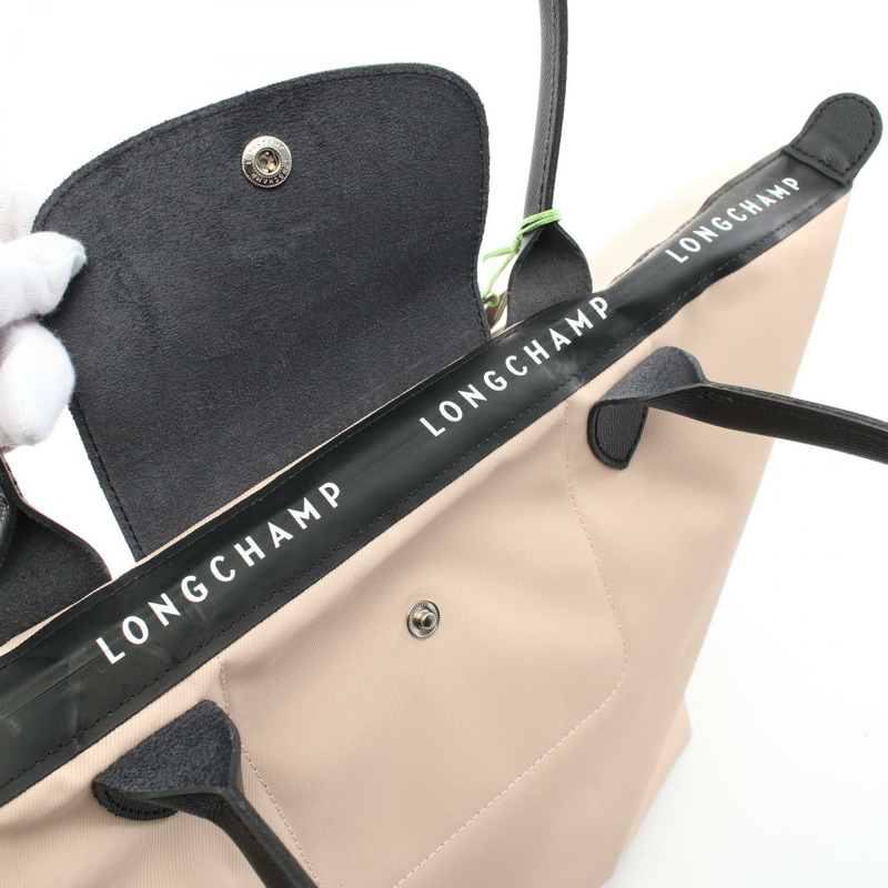 Longchamp Le Pliage Energy L 手袋 L1899HSR542 織布皮革粉紅黑色全新女款-4