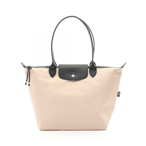Longchamp Le Pliage Energy L 手袋 L1899HSR542 織布皮革粉紅黑色全新女款