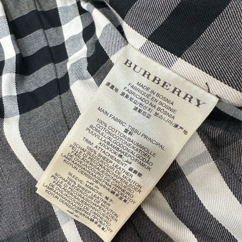 burberry 黑色 兩件式 羊皮 皮外套 風衣外套 長大衣 長風衣-20