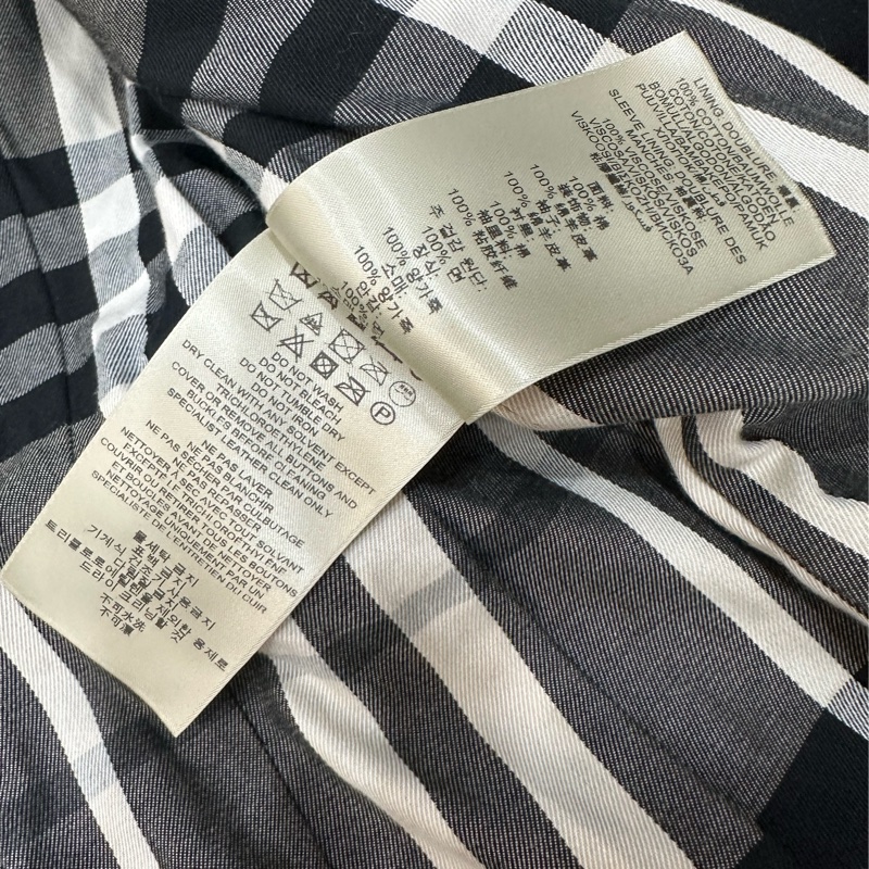 burberry 黑色 兩件式 羊皮 皮外套 風衣外套 長大衣 長風衣-21