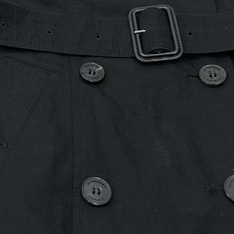 burberry 黑色 兩件式 羊皮 皮外套 風衣外套 長大衣 長風衣-30