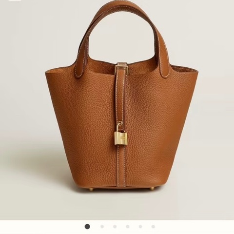 全新Hermès 菜籃子Picotin18金棕金11404專櫃