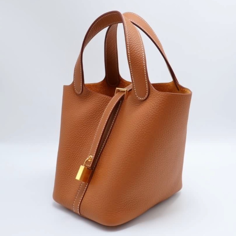 全新Hermès 菜籃子Picotin18金棕金11404專櫃-1