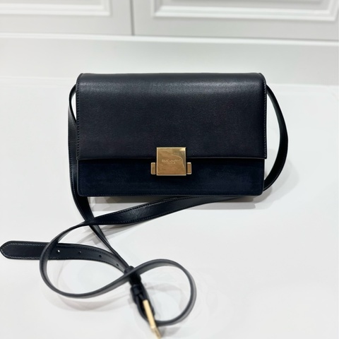 YSL 聖羅蘭 SAINT LAURENT Bellechasse 藏藍 麂皮 學院包 豆腐包 肩背包 斜背包 郵差包