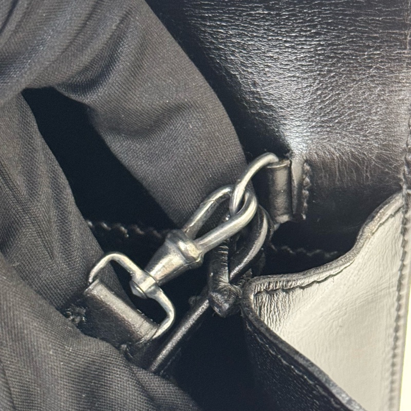 Hermès黑色皮革手拿包-19