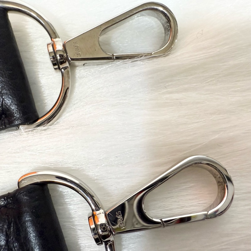 Hermes 89黑T/C皮銀釦Jypsiere28斜背包-20