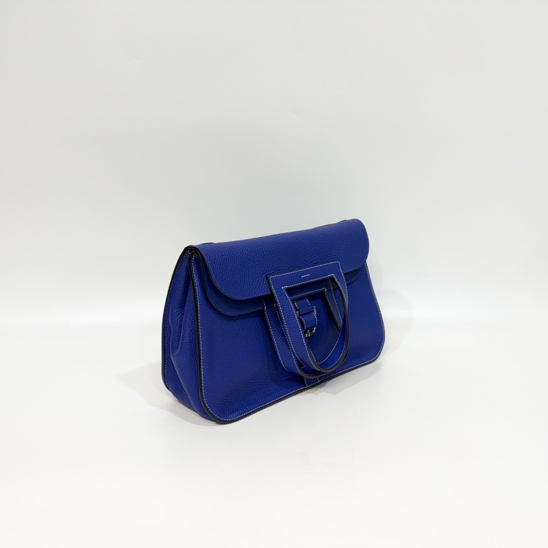 hermes 7T電光藍TC皮Halzan 31cm五用包-3