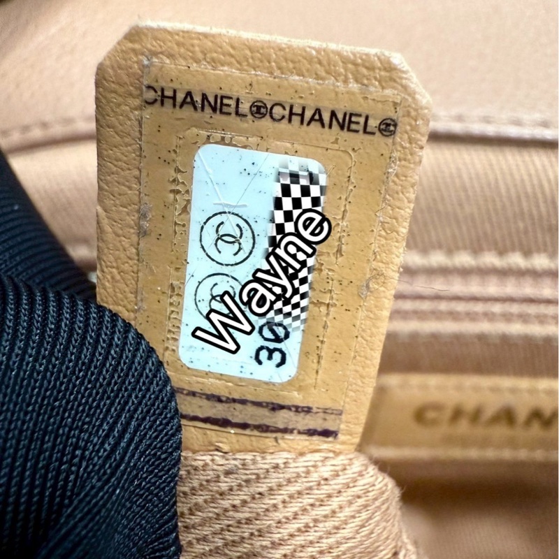 Chanel affinity 郵差包 奶茶色 金釦 荔枝牛-19