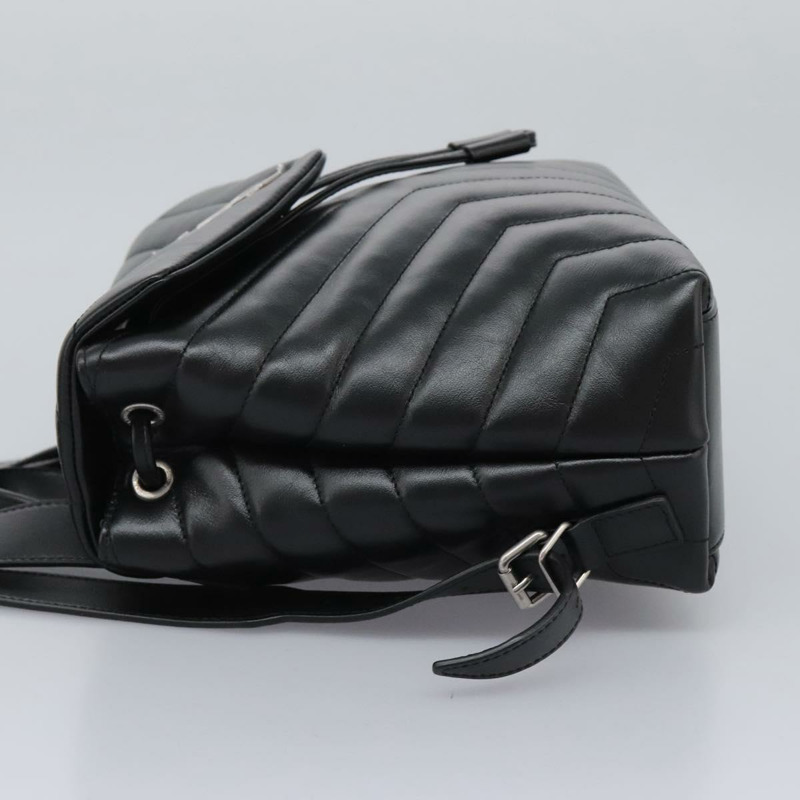 【日本直送】SAINT LAURENT 背包 小羊皮 黑色 正品 117169AM-2