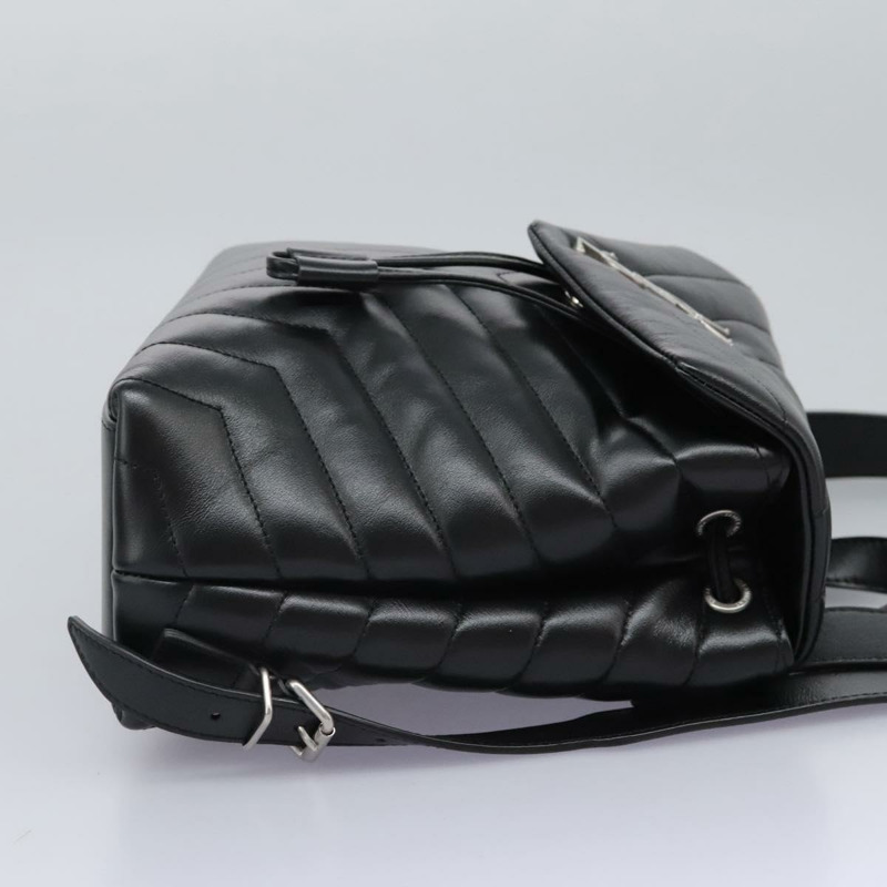 【日本直送】SAINT LAURENT 背包 小羊皮 黑色 正品 117169AM-3