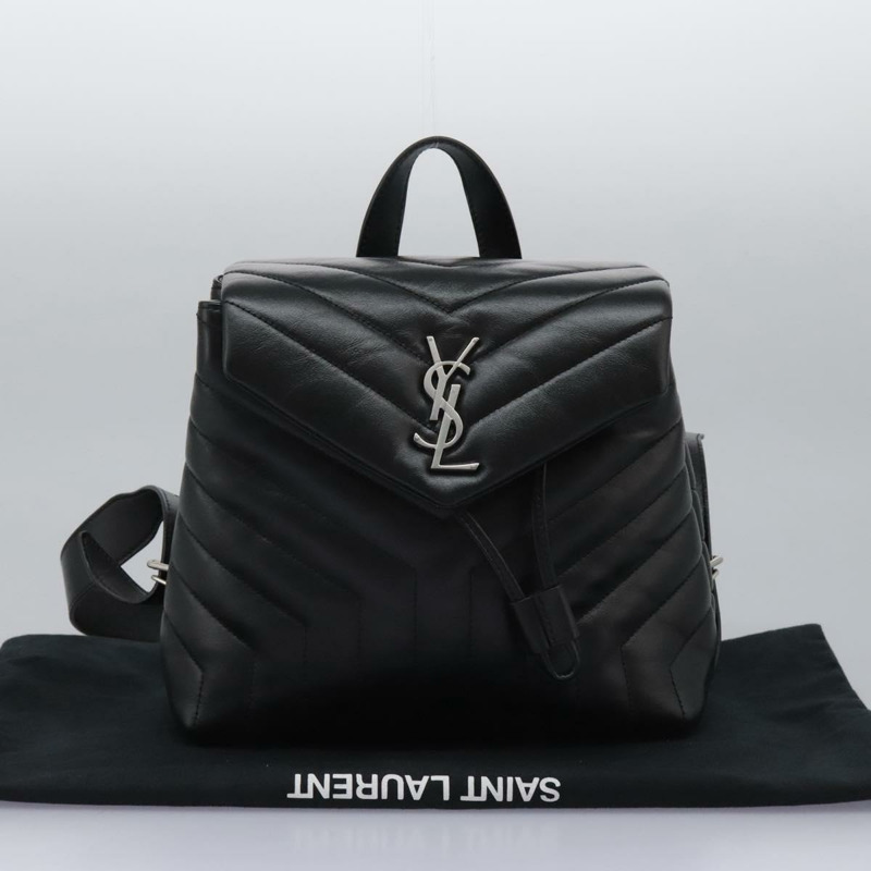 【日本直送】SAINT LAURENT 背包 小羊皮 黑色 正品 117169AM-11