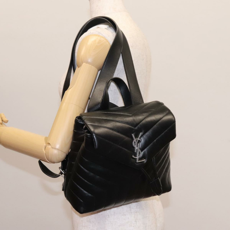 【日本直送】SAINT LAURENT 背包 小羊皮 黑色 正品 117169AM-26