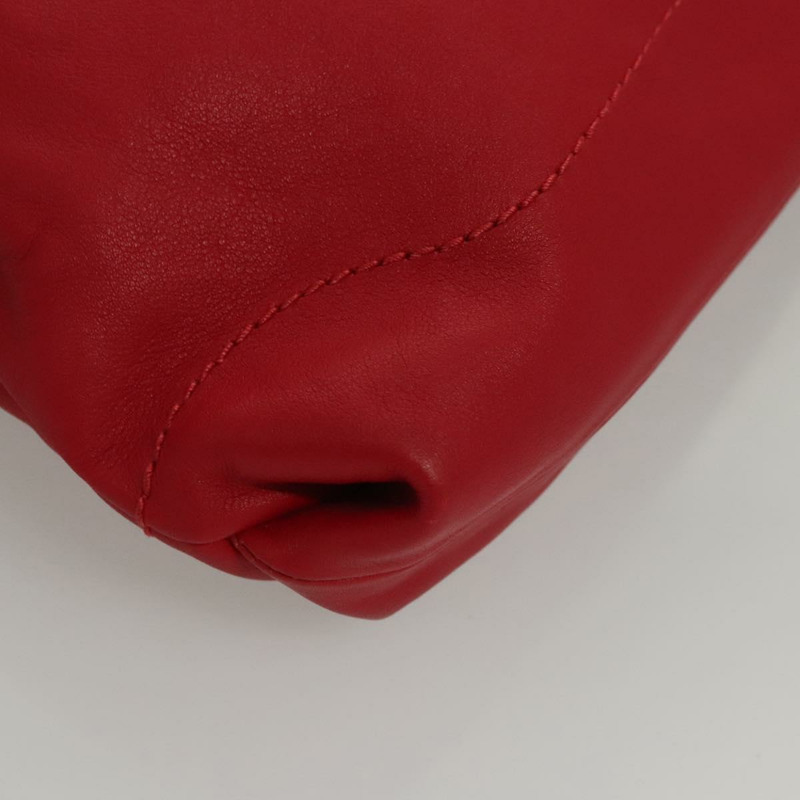 【日本直送】Salvatore Ferragamo Gancini 鏈條單肩包 皮革 紅金 正品 117738-14
