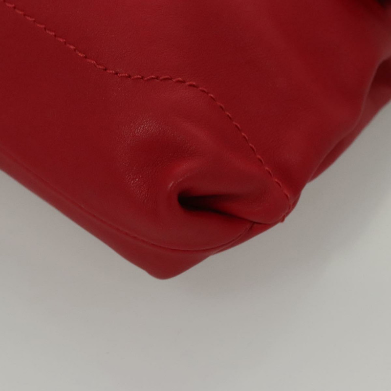 【日本直送】Salvatore Ferragamo Gancini 鏈條單肩包 皮革 紅金 正品 117738-15