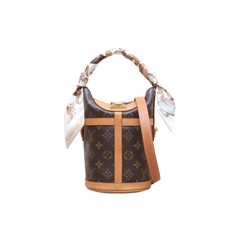LOUIS VUITTON(路易威登) DUFFLE 薯條斜背包/手拿包 老花 PVC 金扣 2019-0