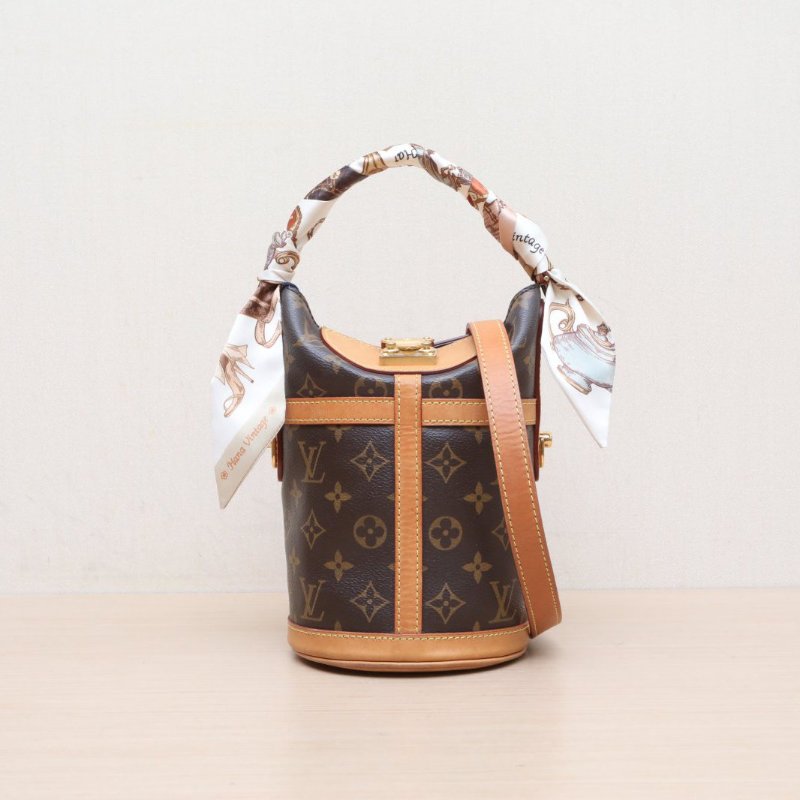 LOUIS VUITTON(路易威登) DUFFLE 薯條斜背包/手拿包 老花 PVC 金扣 2019-6