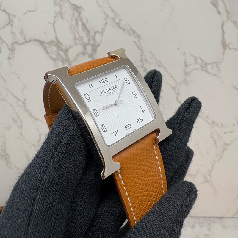 HERMES愛馬仕｜腕錶34mm手錶/石英腕錶Heure H腕錶，34 mm金棕銀-2