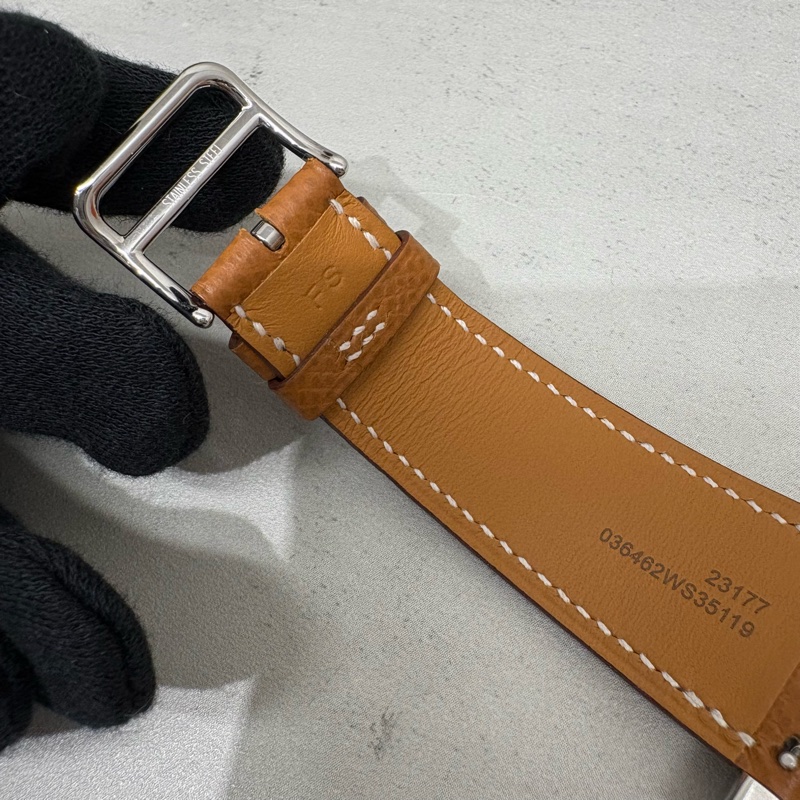 HERMES愛馬仕｜腕錶34mm手錶/石英腕錶Heure H腕錶，34 mm金棕銀-7