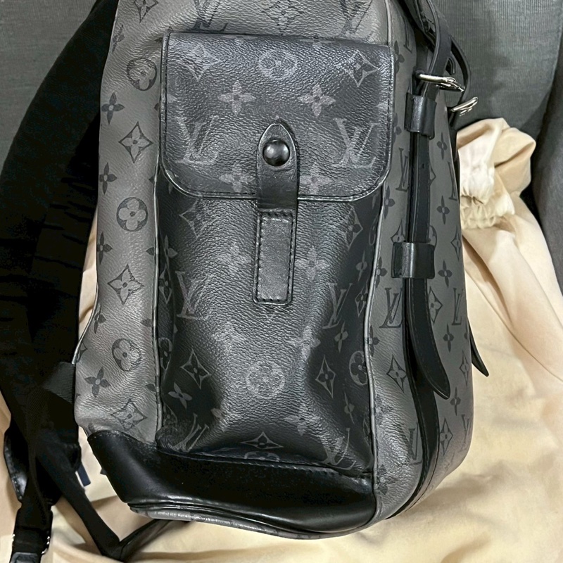 Louis Vuitton LV Christopher 黑武士 後背包 MM-4