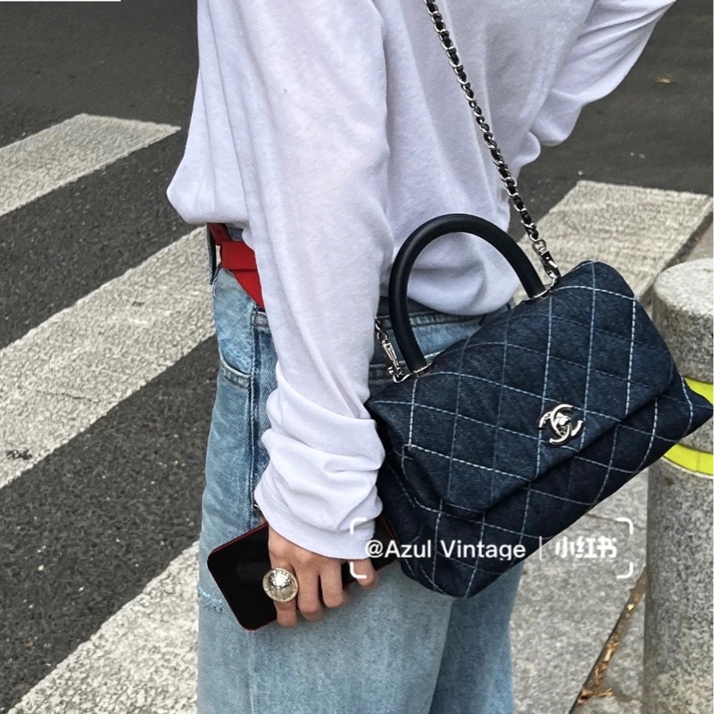 全新大全配🈶️購證❤️ #香奈兒 #牛仔 #cocohandle #cf #小號-1