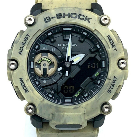 G-SHOCK CASIO 手錶 GA-2200SL-5A SAND LAND 碳纖維核心防護結構混色模壓樹脂沙米色滑桿錶帶模擬數字 2022 年 6 月發售 三國丘店 ITAFMLZ7GWX8
