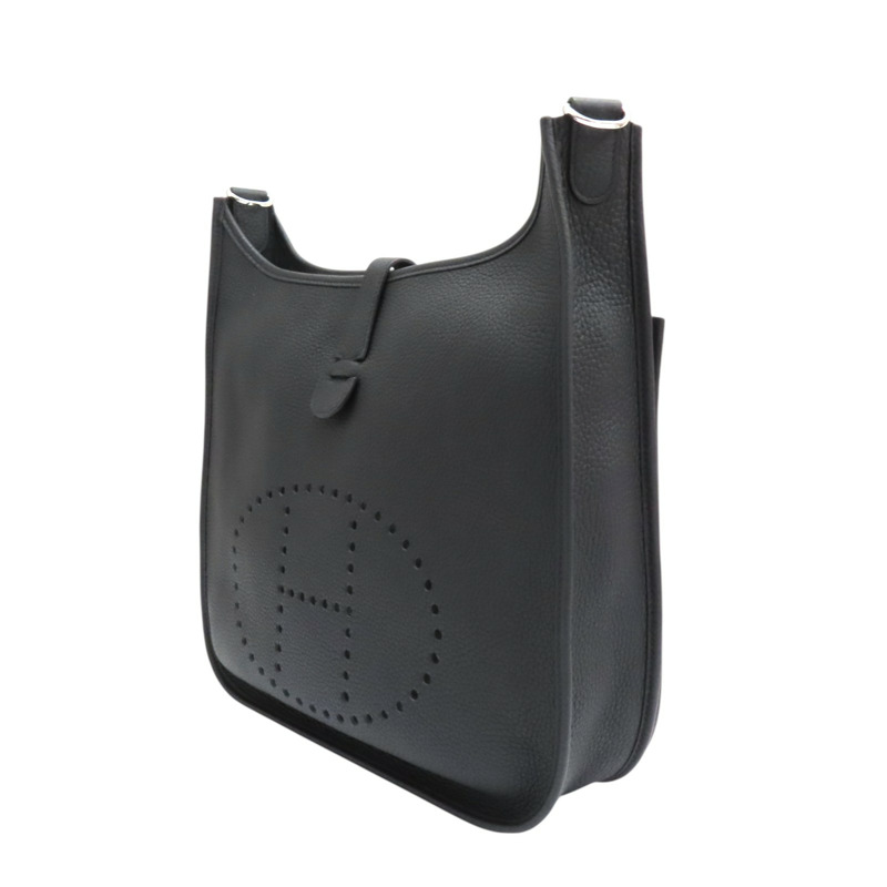 黑色 Taurillon牛皮 Evelyne III GM 肩背包 U刻 銀扣【HERMES 愛馬仕】-2