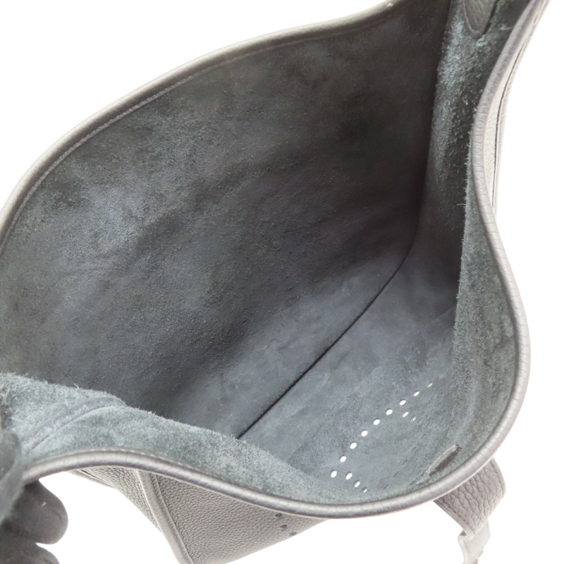 黑色 Taurillon牛皮 Evelyne III GM 肩背包 U刻 銀扣【HERMES 愛馬仕】-4