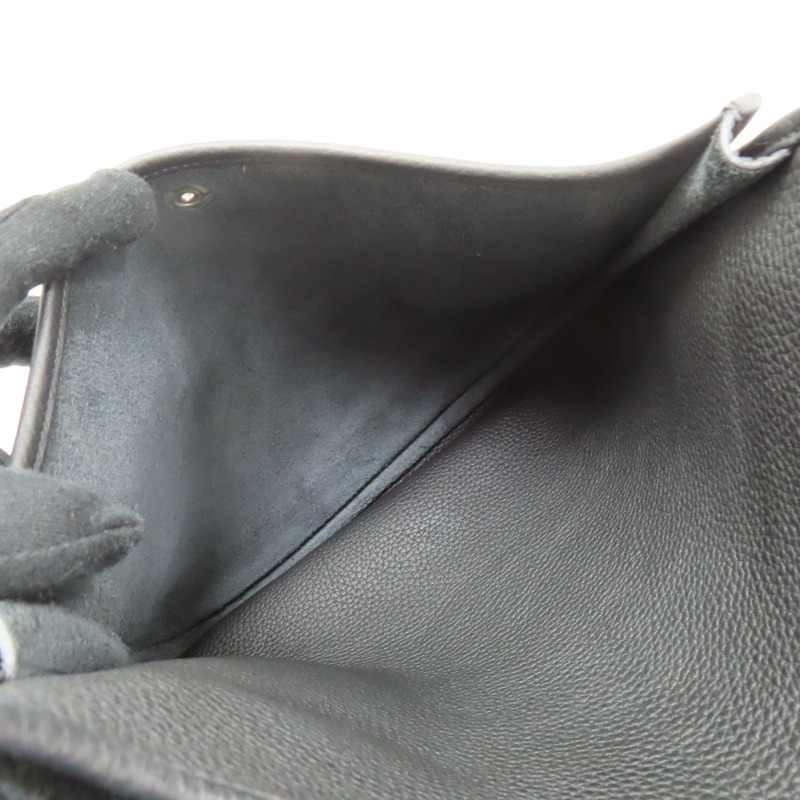 黑色 Taurillon牛皮 Evelyne III GM 肩背包 U刻 銀扣【HERMES 愛馬仕】-5