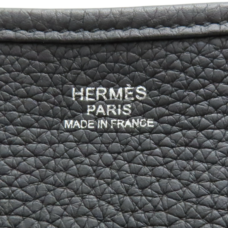 黑色 Taurillon牛皮 Evelyne III GM 肩背包 U刻 銀扣【HERMES 愛馬仕】-6