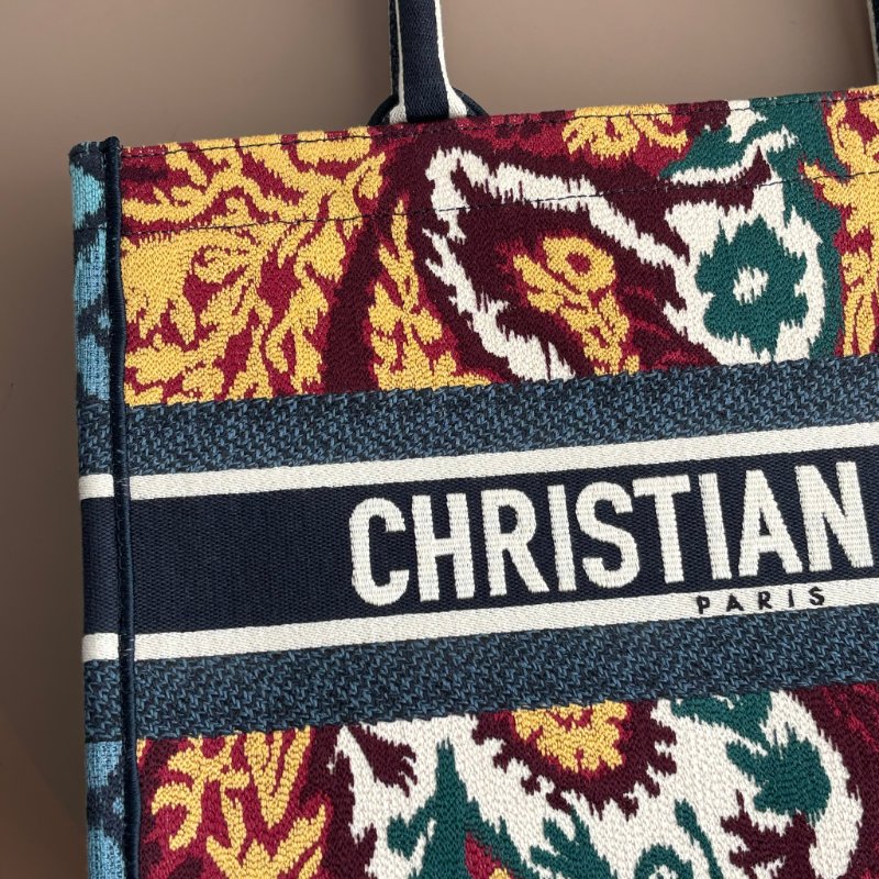 ::Christian Dior:: Book Tote 佩斯利圖騰刺繡托特包(中)手提肩背包-2