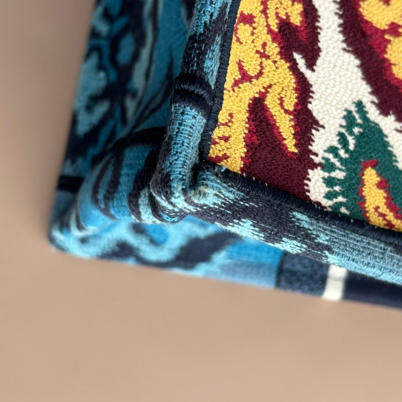 ::Christian Dior:: Book Tote 佩斯利圖騰刺繡托特包(中)手提肩背包-6