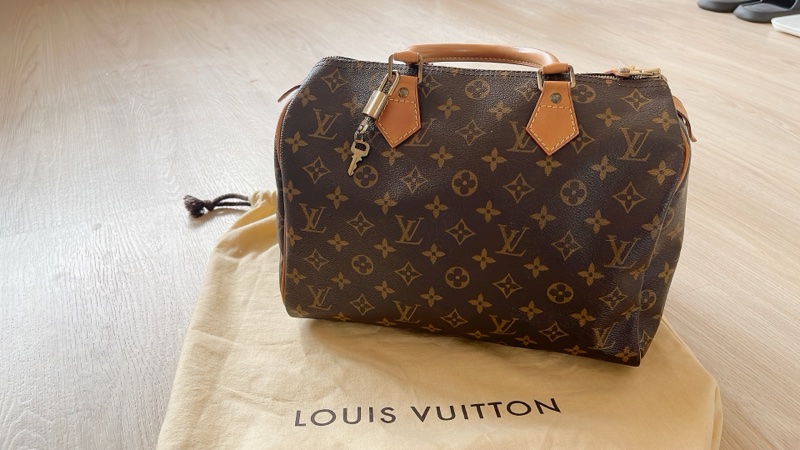Louis Vuitton LV路易威登speedy 30 二手正品。波士頓包 手提包 枕頭包-3