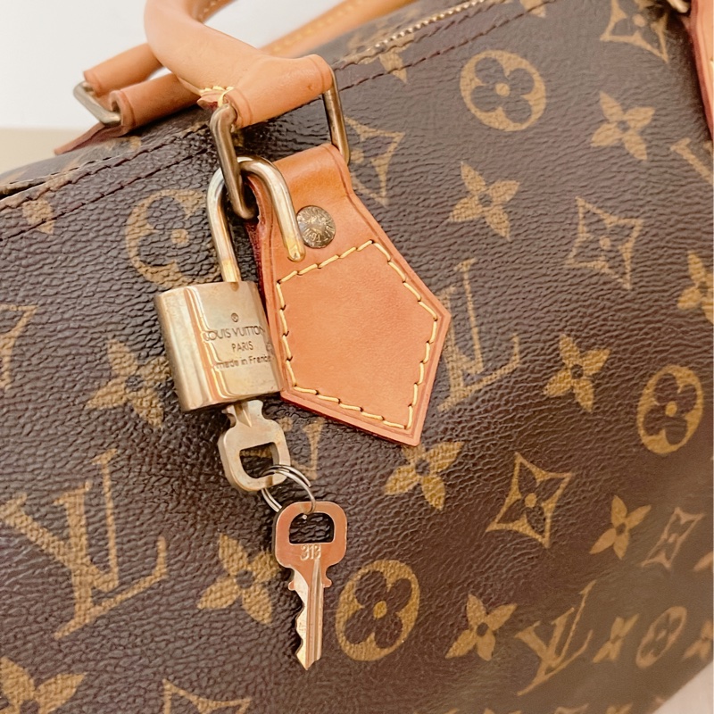 Louis Vuitton LV路易威登speedy 30 二手正品。波士頓包 手提包 枕頭包-4