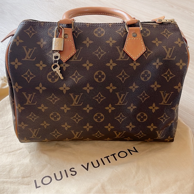 Louis Vuitton LV路易威登speedy 30 二手正品。波士頓包 手提包 枕頭包-6