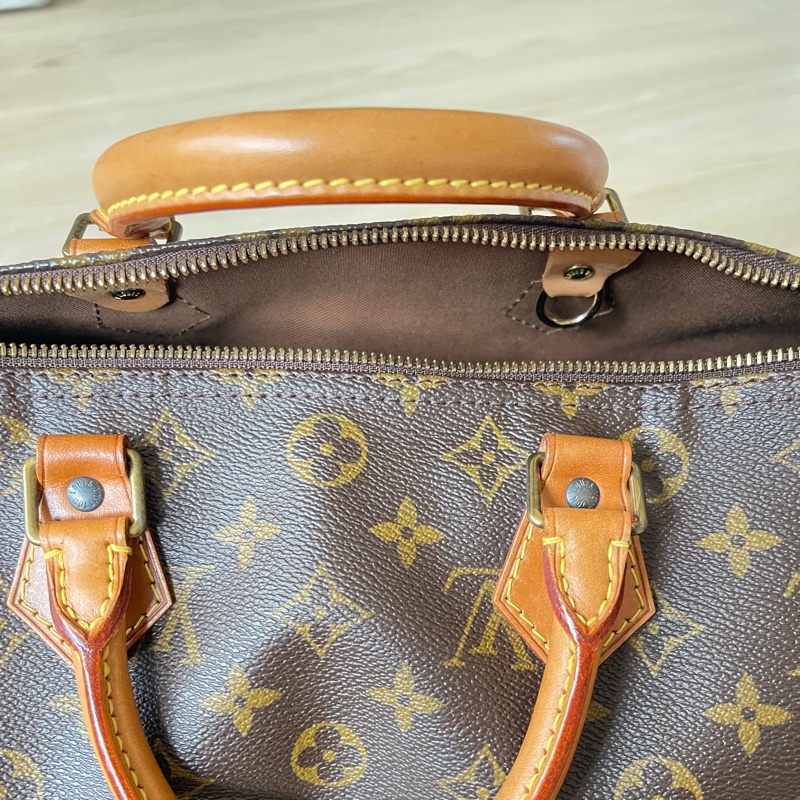 Louis Vuitton LV路易威登speedy 30 二手正品。波士頓包 手提包 枕頭包-25