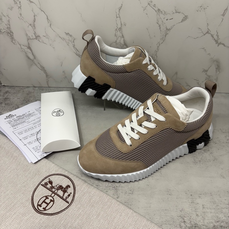 🧋Hermès｜Bouncing運動鞋奶茶米色👟-1