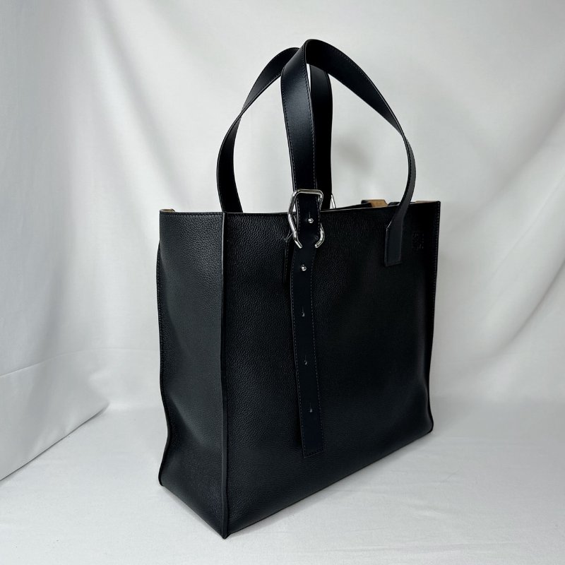 LOEWE Buckle粒面牛皮拉鍊托特包-3