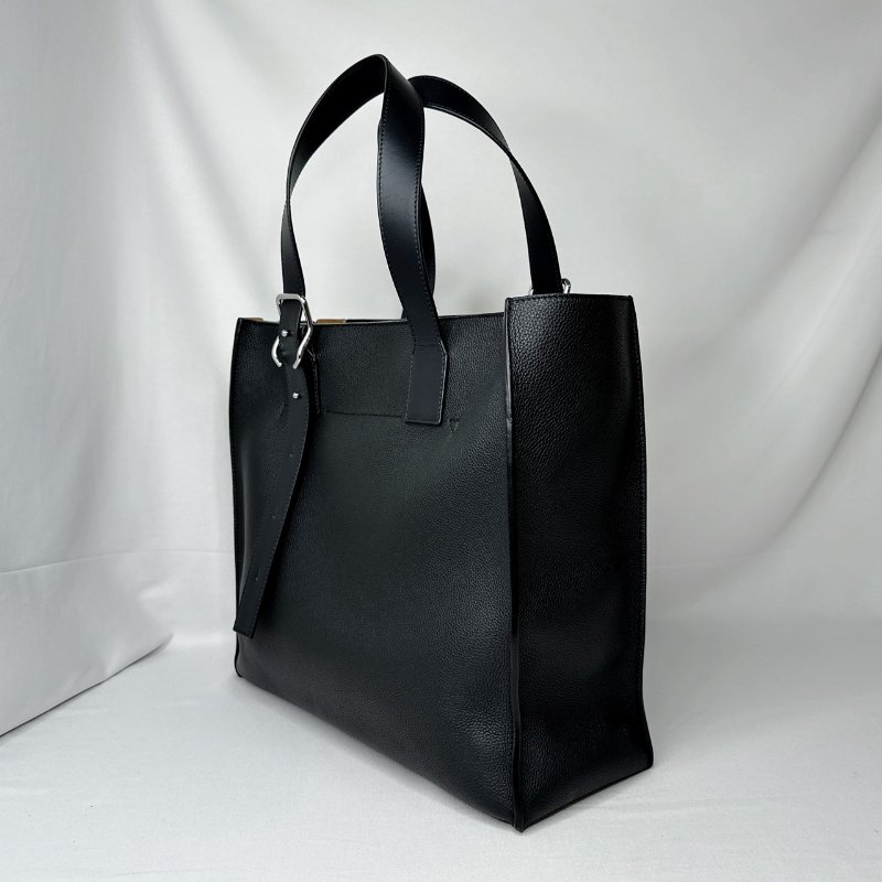 LOEWE Buckle粒面牛皮拉鍊托特包-4