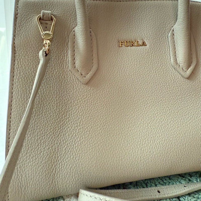 🌸 【FURLA 芙拉】經典手提包|溫柔米白色|可肩背-3