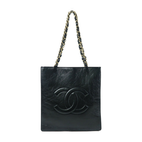 CHANEL 皮革Shoulder Bag金扣鏈帶肩背袋