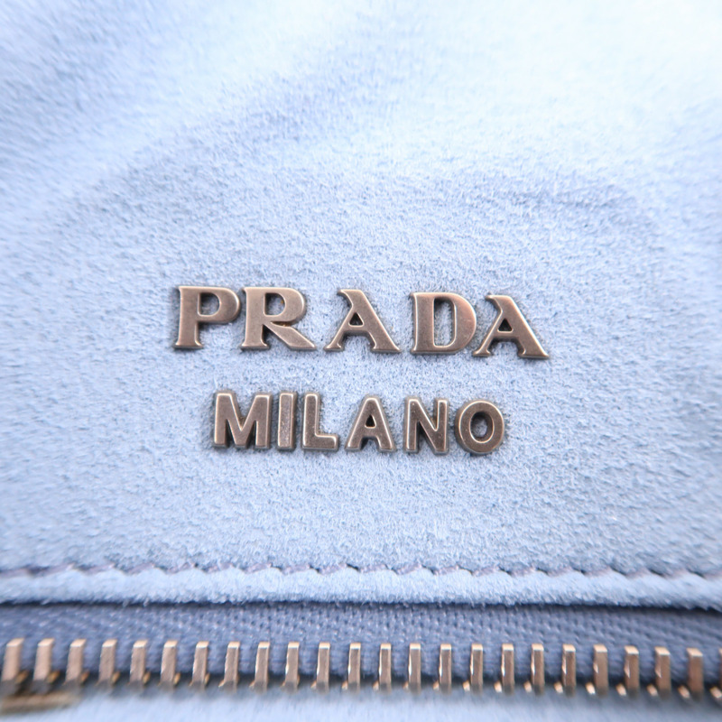 PRADA 牛皮皮革Glace Tote Bag銀扣手挽肩背兩用袋-5