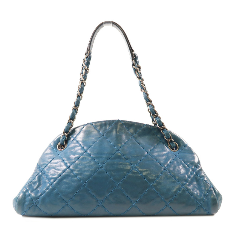 CHANEL 牛皮皮革Hand Bag銀扣鏈帶肩背袋-1