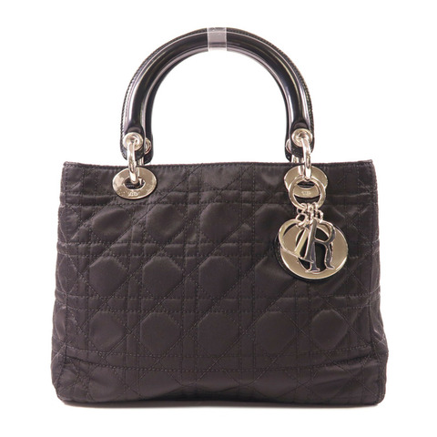 Dior 尼龍Vintage Lady Dior金扣手挽袋